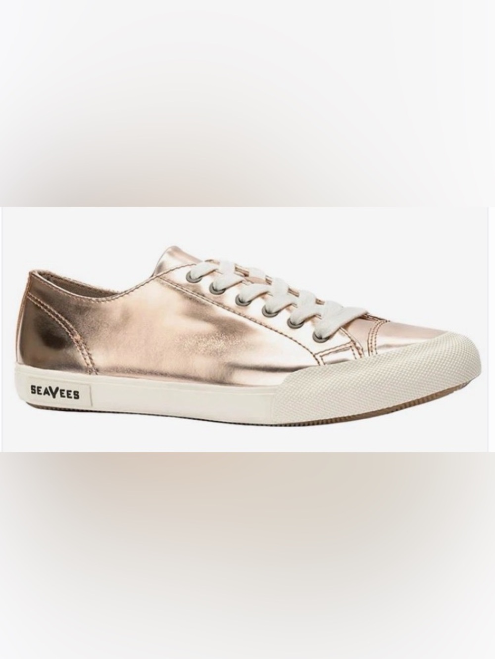 SeaVees Metallic Bronze Low-Top/
Lace Up Sneakers: Size 8.5